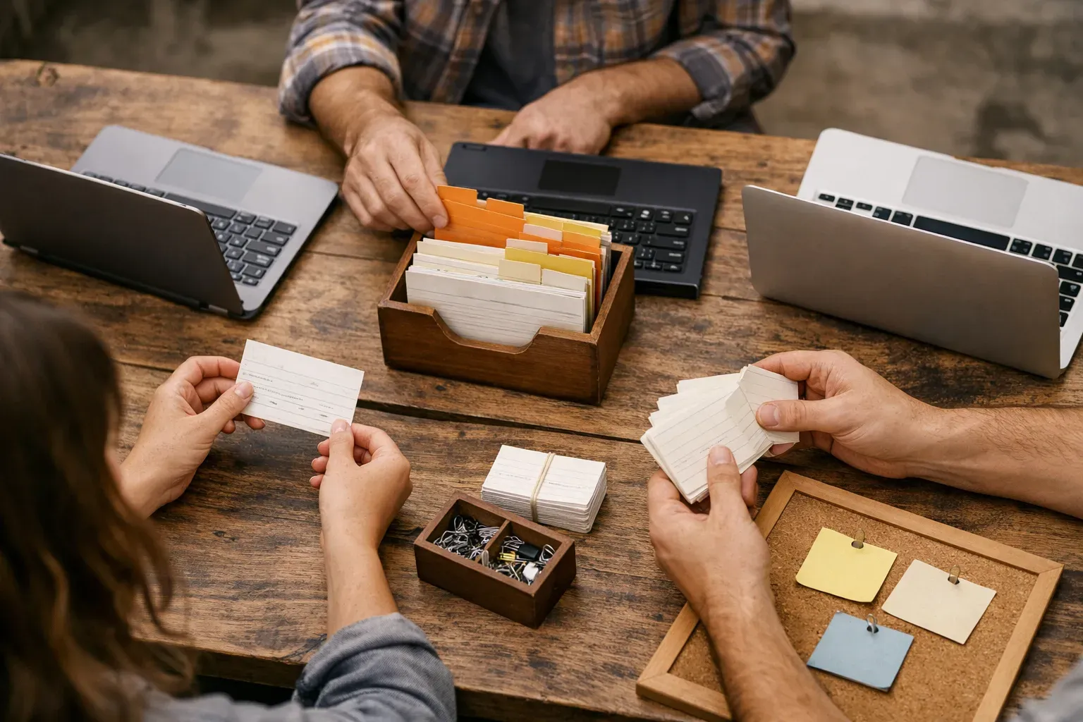 Editorial photograph illustrating A practical Chromebook use case  Say you use a Chromebook for browser-based work, but your team also answers messages from Windows and Mac machines. You need: