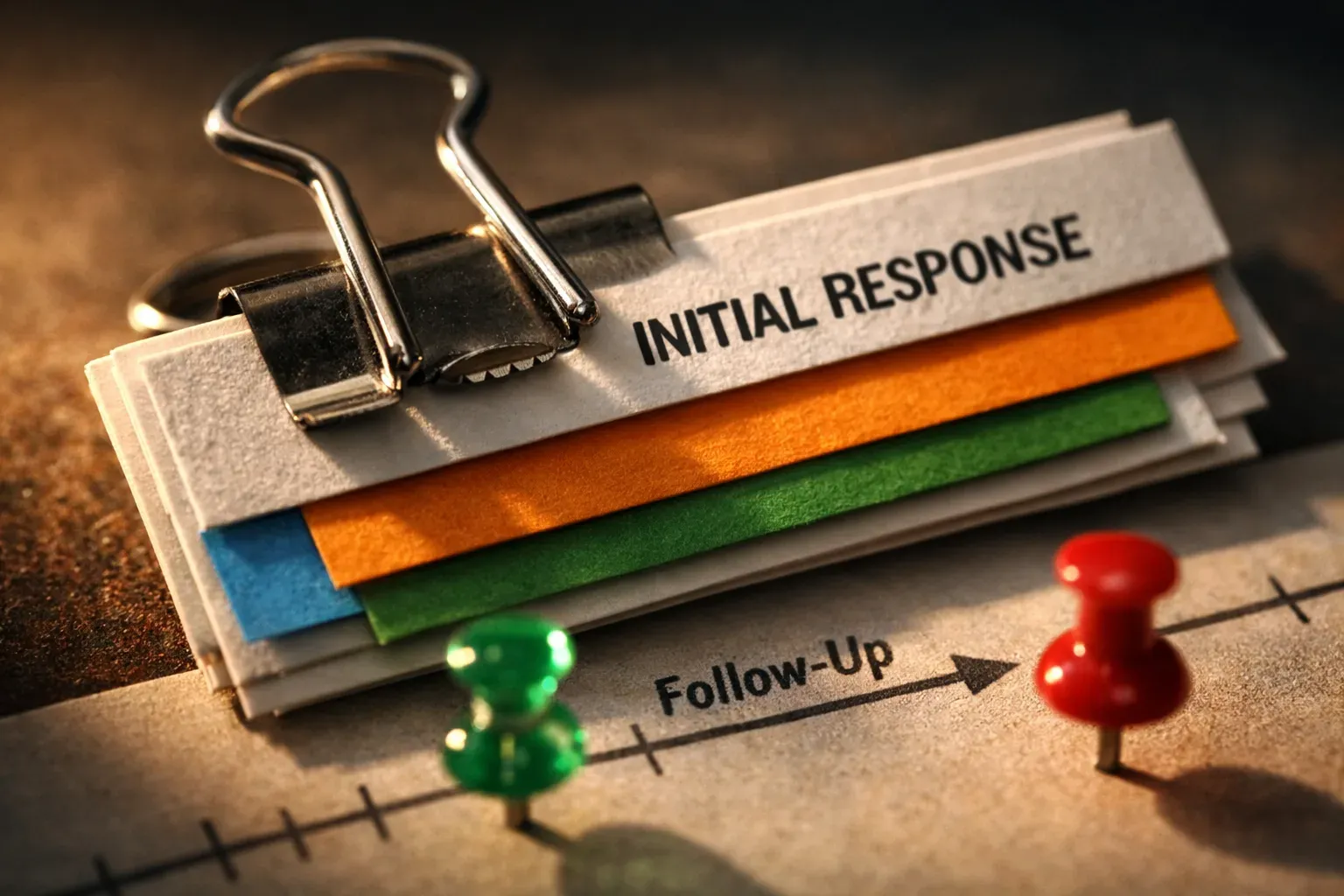 Editorial photograph illustrating Sales response templates for faster follow-up These examples are starting points. Replace bracketed details and adjust the wording to match your product, sales process, and relati