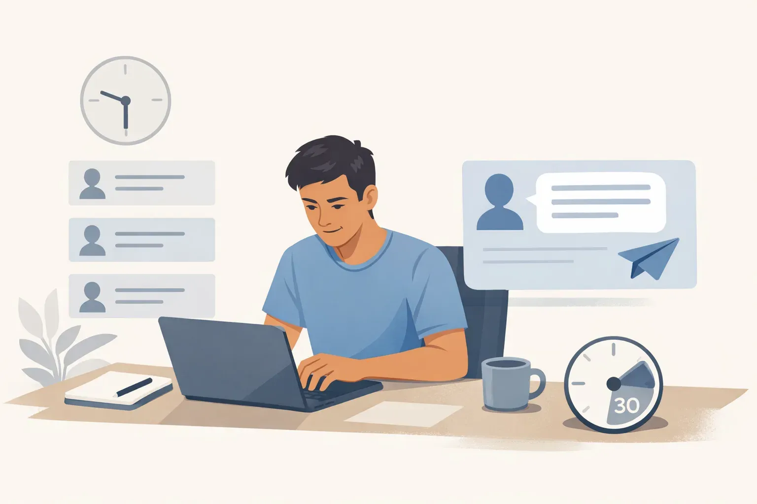 A solo founder reviews customer support messages and adapts a reusable reply before sending.