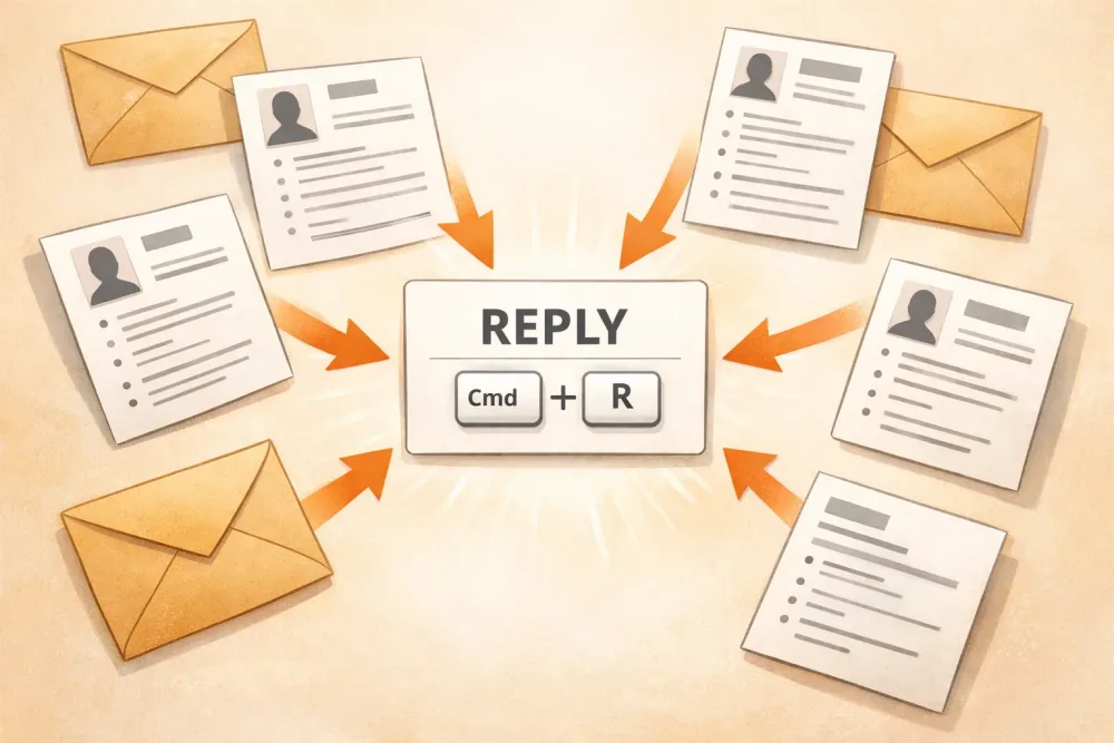 Conceptual illustration for Handling Duplicate Resume Submissions Without Repeating Replies